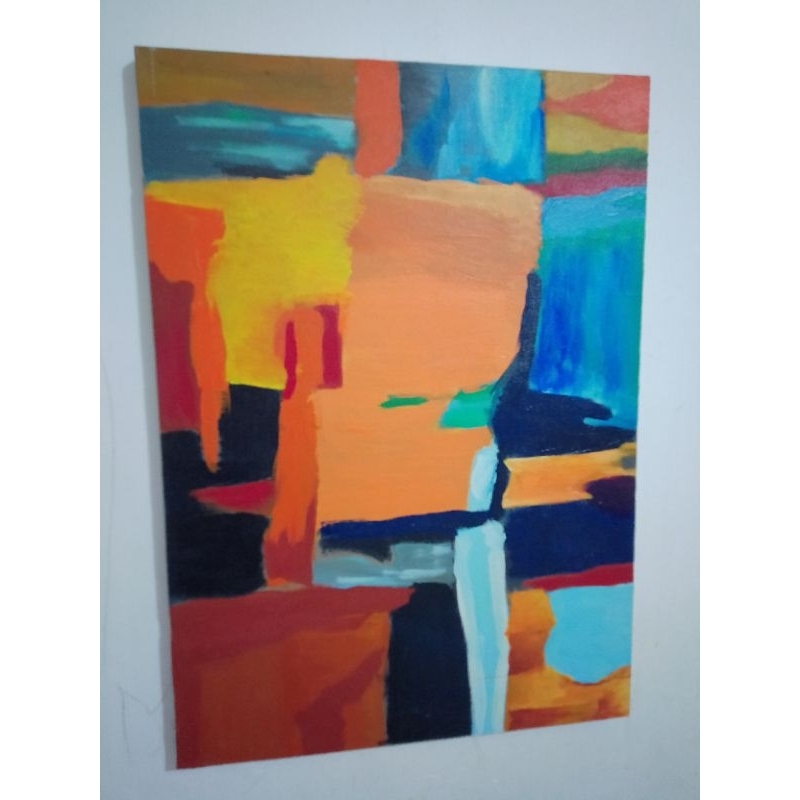 lukisan cat minyak lukisan abstrak lukisan kanvas