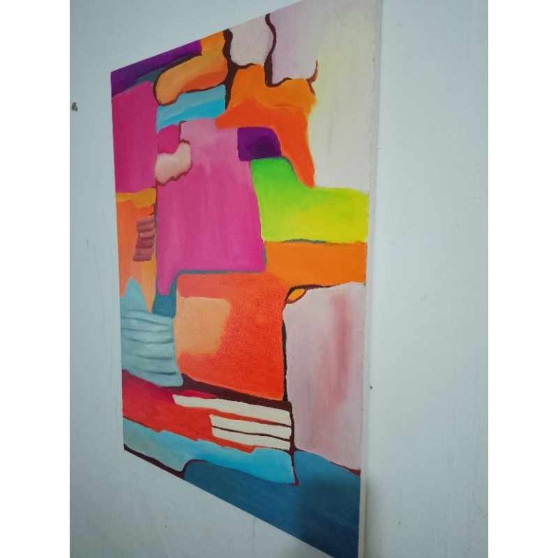 lukisan cat minyak lukisan abstrak lukisan kanvas