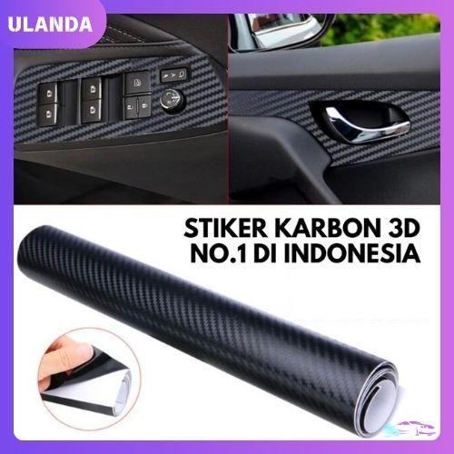 Stiker 3D Skotlet Karbon Stiker Glossy Karbon Untuk Body Motor Mobil Skotlet Hitam Doff Sticker Mobi