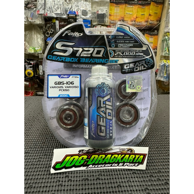 LAHER BEARING GEAR BOX GEARBOX RASIO VARIO 125 VARIO 150 PCX 150 S720 ORIGINAL FAITO RACING