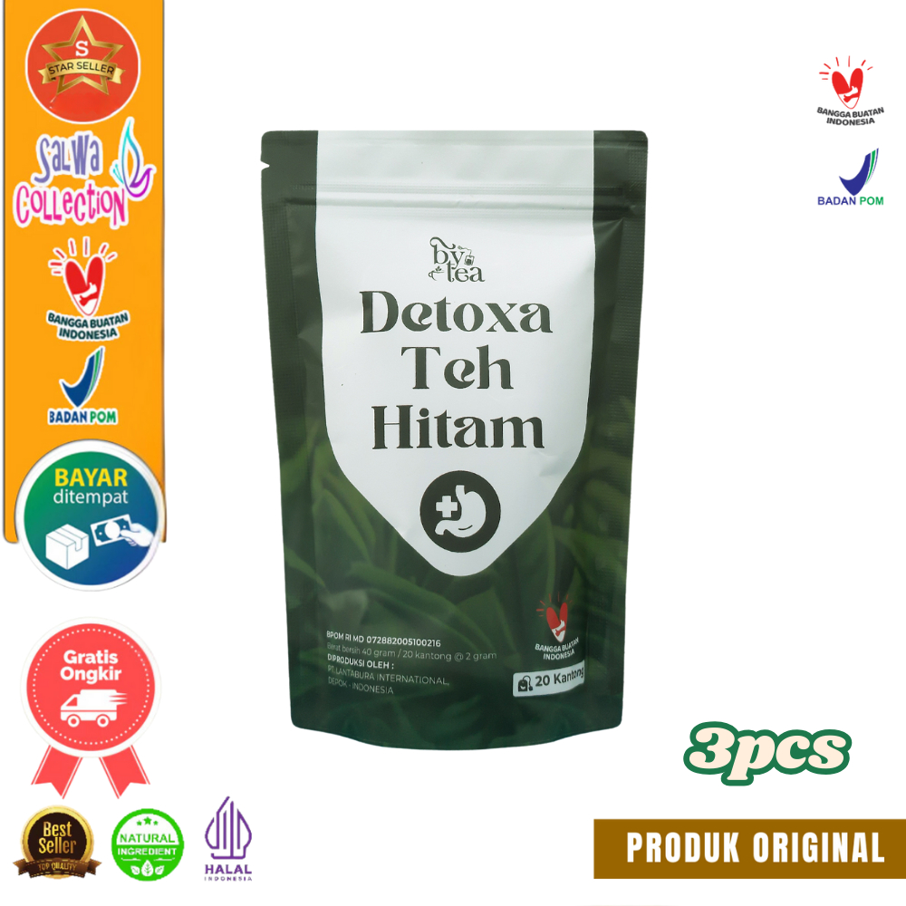 

3 Pouch Teh Detoxa Teh Hitam - Detoksifikasi Bye Tea Nikmatnya Teh Hitam Untuk Tubuh Yang Sehat Dan Bersih