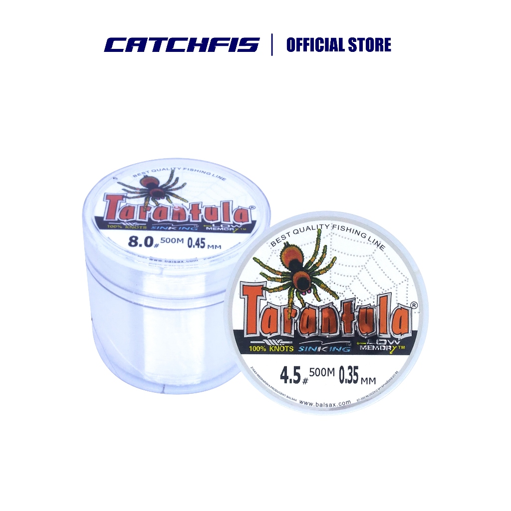 Catchfis - Tali Pancing  500m Senar Pancing Tarantula Putih Bening Fishing Line Senar Kuat & Tahan B