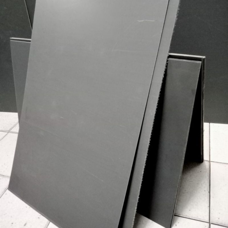 plat Pvc gray 10mm ukuran 30cm x 60cm PVC 10mm PVC potongan 10mm