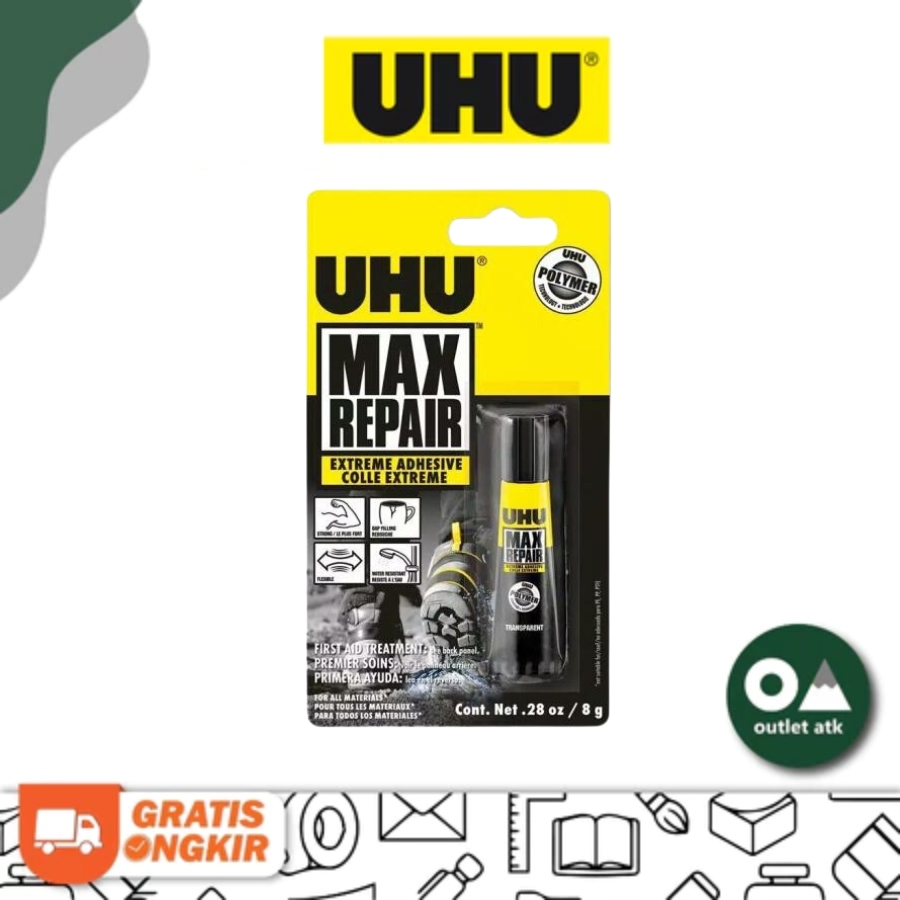

Lem UHU Max Repair Power 8 Gr / Lem Sepatu Semua Material