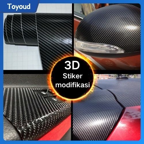 JUAL Stiker 3D Stiker Skotlet Motor /Mobil Karbon Hitam Doff Mobil Keren Acsesoris Mobil