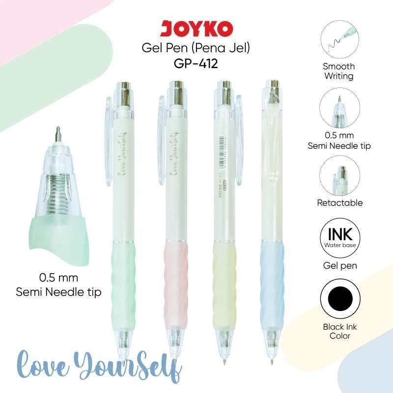 

Gel Pen Pulpen Pena Joyko GP-412 Love Yourself Gel 0.5 mm