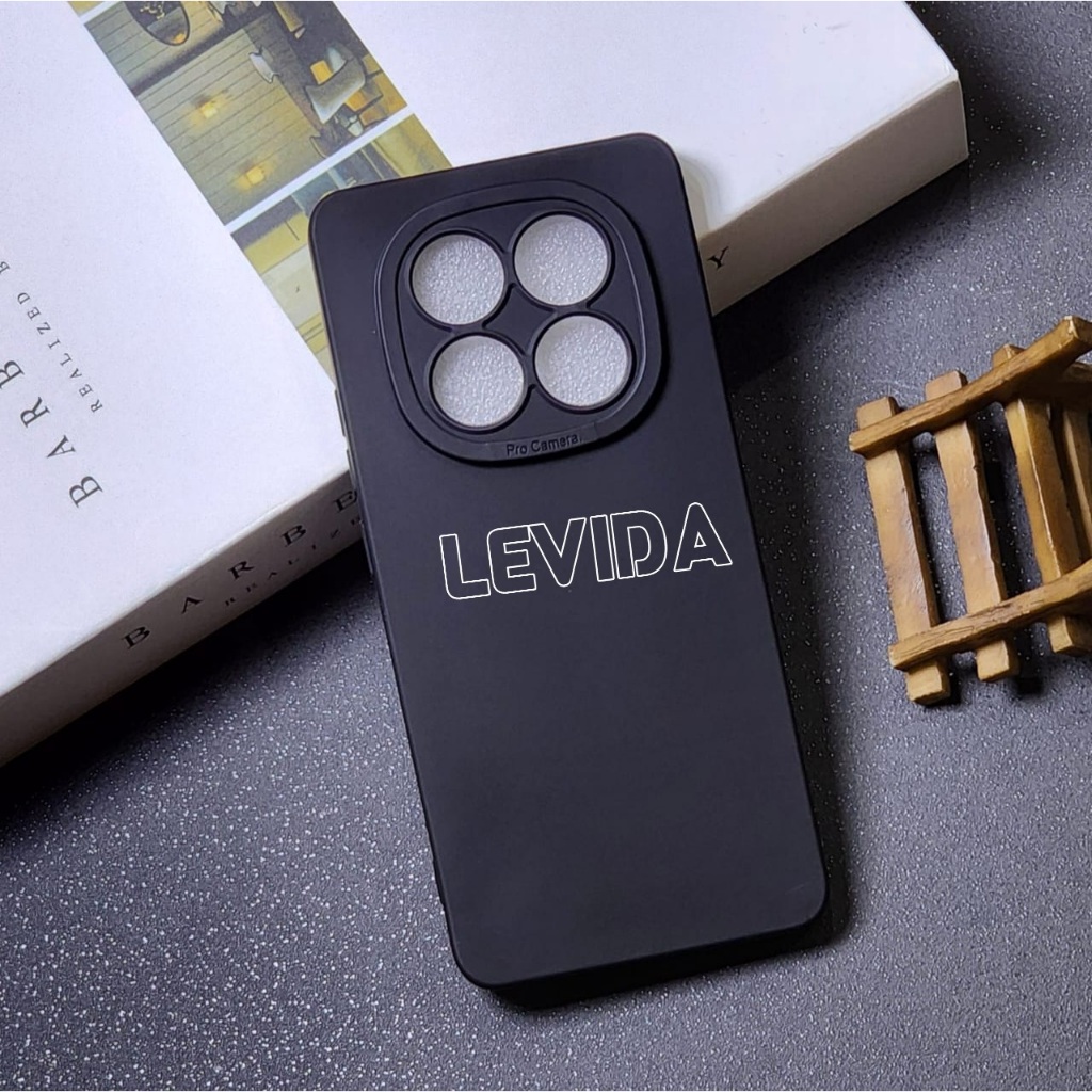 Redmi Note 14 Pro Plus Redmi Note 14 Pro case Pro Kamera Warna Black Macaron Case Redmi Note 14 Pro 