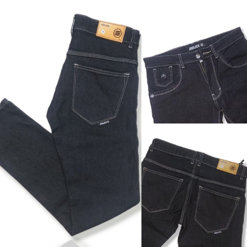 Celana jeans slimfit hitam garment / celana jeans panjang / celana pria terbaru / celana jeans ukura