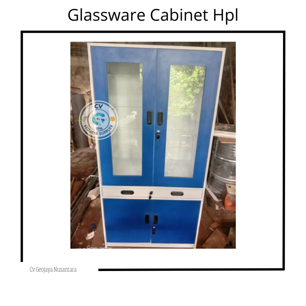 Glassware Cabinet Hpl / Lemari Hpl Penyimpanan
