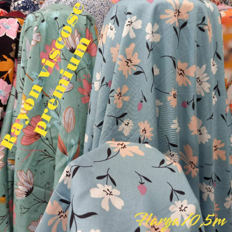 KAIN RAYON VISCOSE MOTIF BUNGA KECIL - KAIN RAYON MOTIF BUNGA KECIL HARGA/0,5M