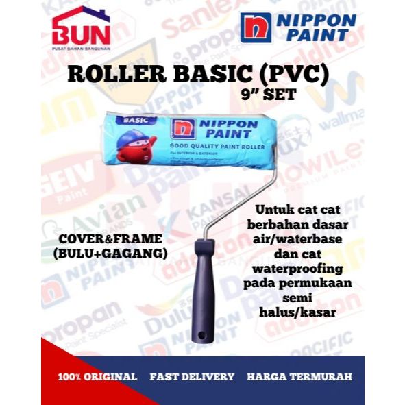 KUAS ROLL / PAINT ROLLER / KUAS ROLL CAT TEMBOK NIPPON PAINT 9" INCH