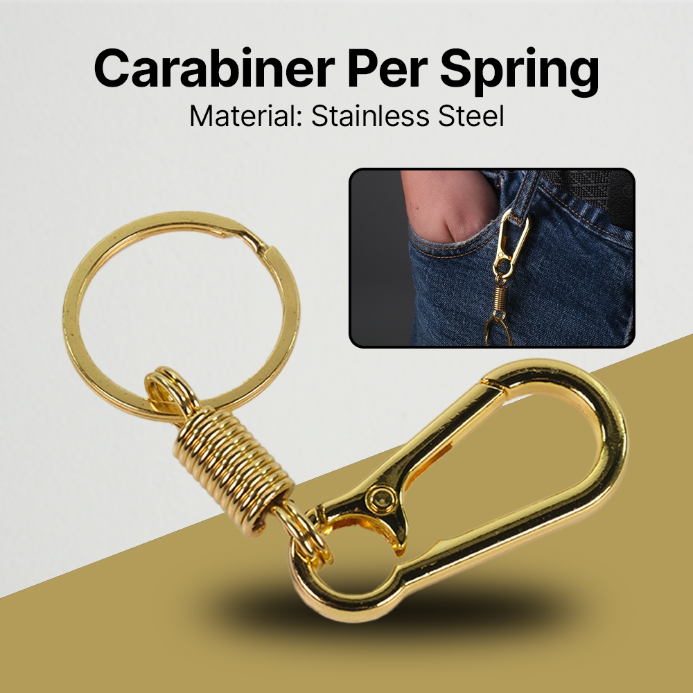 Carabiner Per Spring Carabiner Keychain Stainless Steel
