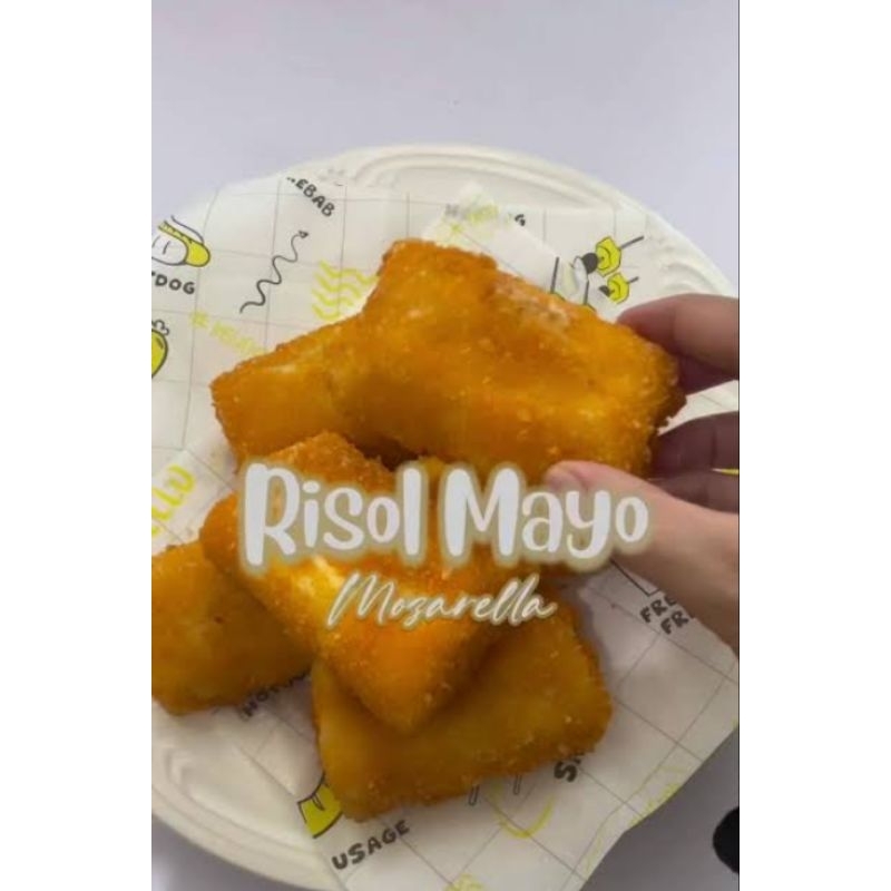 

GR Risol Mozarella Mayo Beef keju Frozen food Cemilan Murah isi 8/24/48