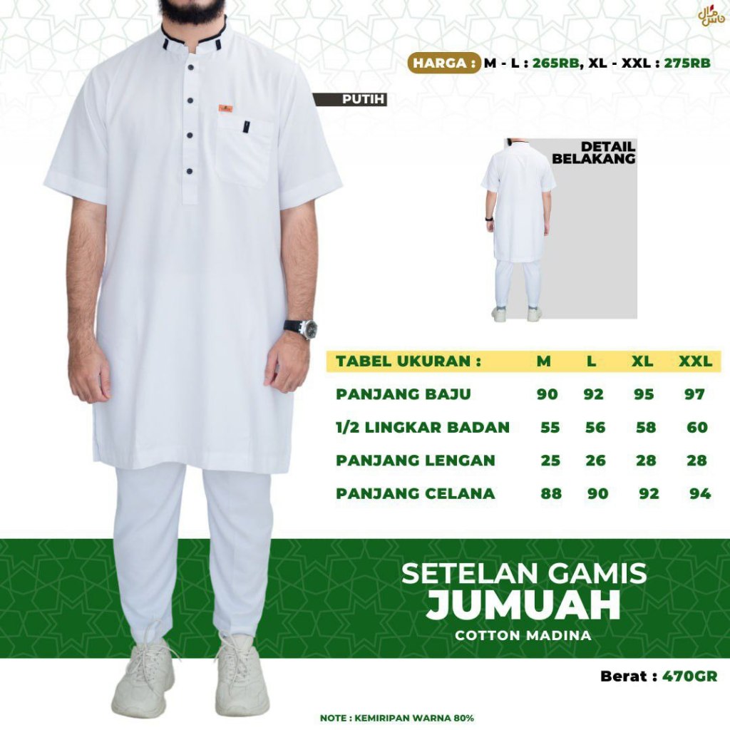 Gamis Pria Setelan Celana TERLARIS / Baju Gamis Pria  Pakistan Lebaran