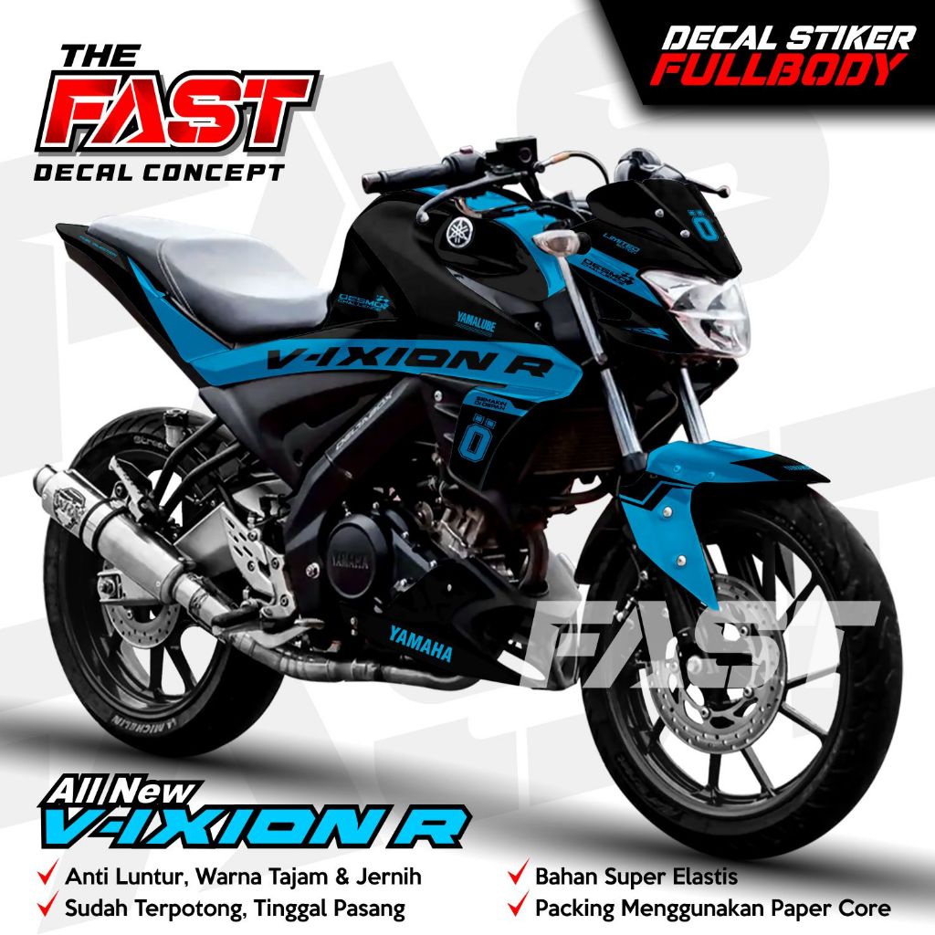 STIKER DECAL VIXION R DESAIN OHLIN HITAM BISA COD BEST SELER  VARIASI TERBARU BAHAN AWET