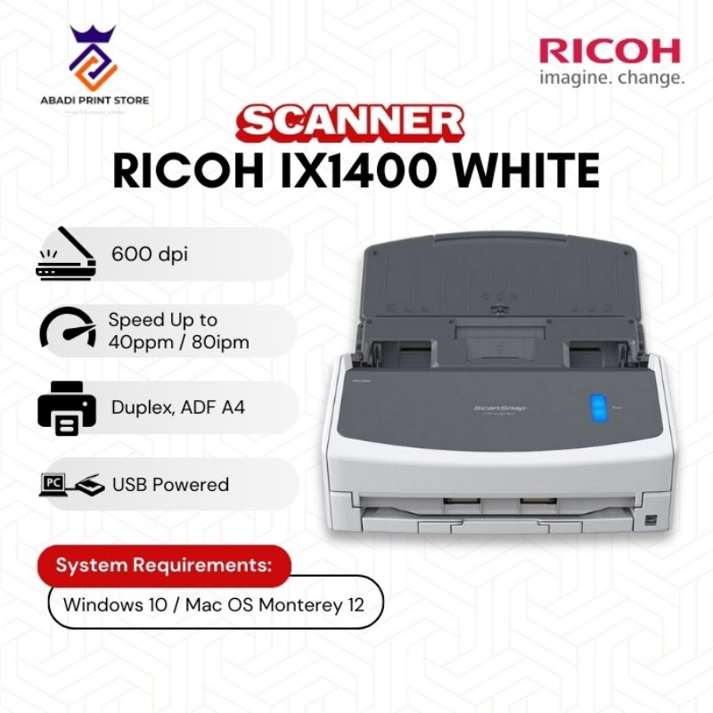 SCANNER RICOH IX1400 / IX-1400 WHITE