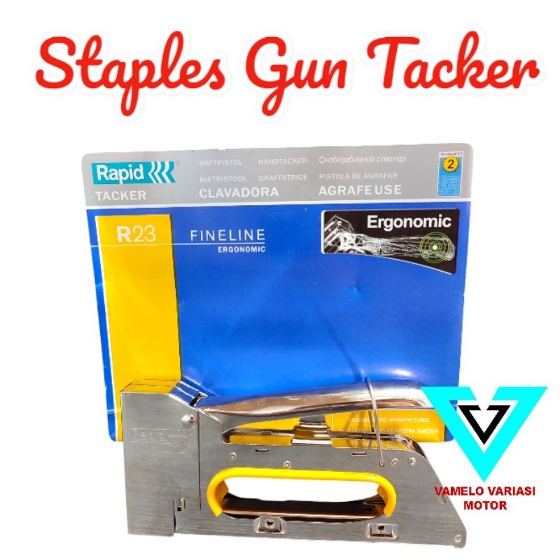 RAPID STAPLES  TEMBAK HEKTARE GUN UNTUK DEKORASI  SOFA JOK MOTOR KURSI
