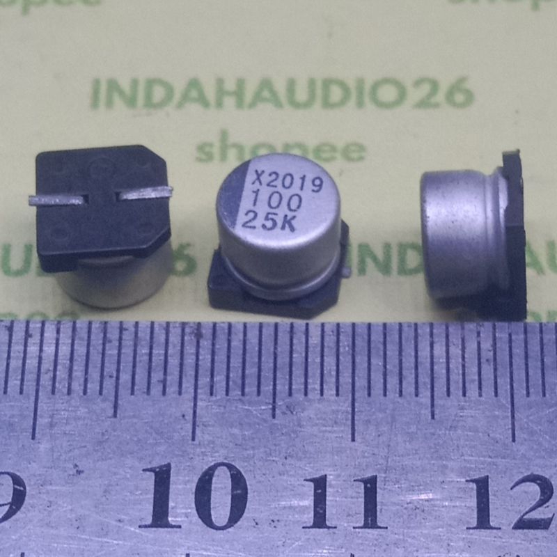 SAMWHA 100 25K d8x6mm 100uf 25v smd elko  kapasitor elco capacitor solid