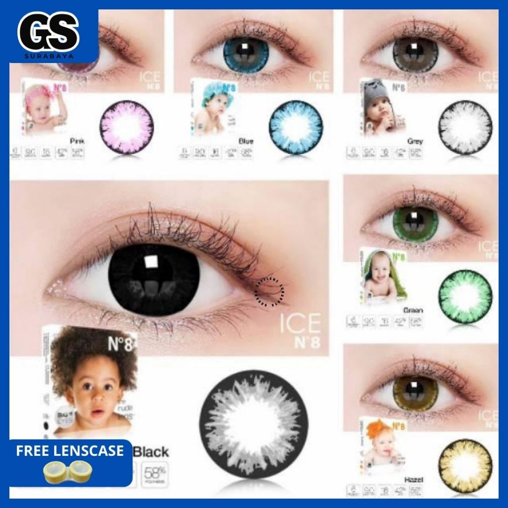 SOFTLENS ICE N8 16MM NORMAL & MINUS (-0.50 S/D -10.00) BY X2 EXOTICON / SOFTLENS ICE NO 8 / SOFTLENS