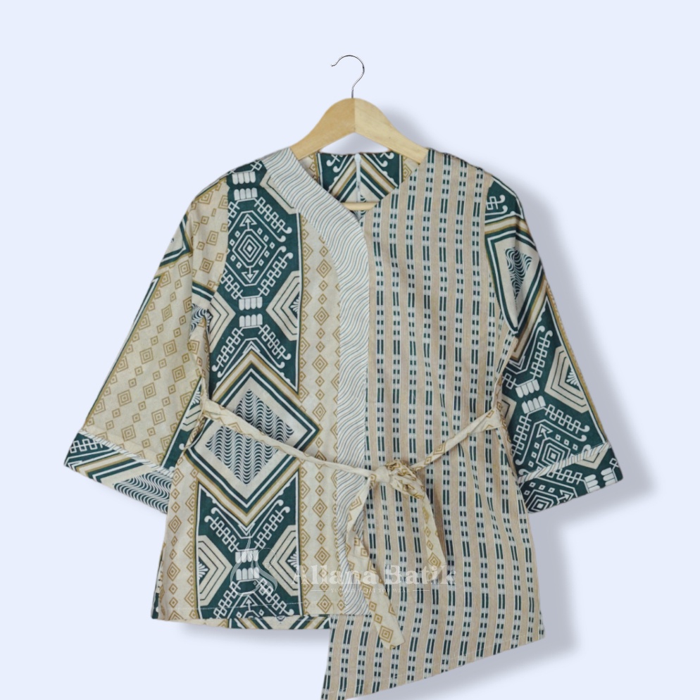 Potongan spesial Baju Batik Wanita Modern Atasan Blouse Batik Kerja Kantor Wanita