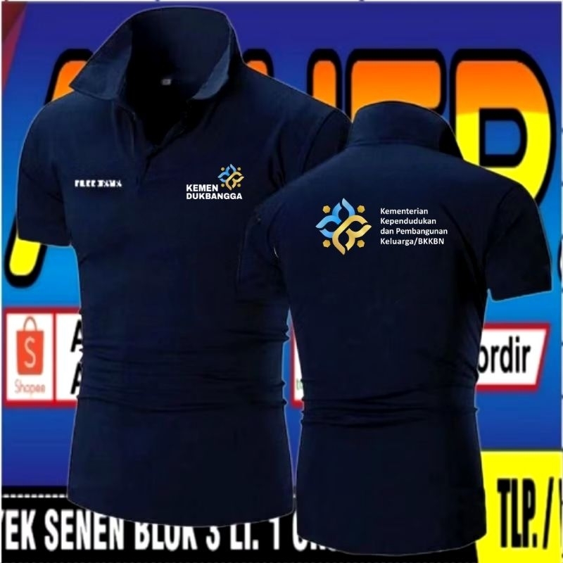 Kaos kemendukbangga baju kemendukbangga seragam kemendukbangga Kaos kerah kemendukbangga baju polo k