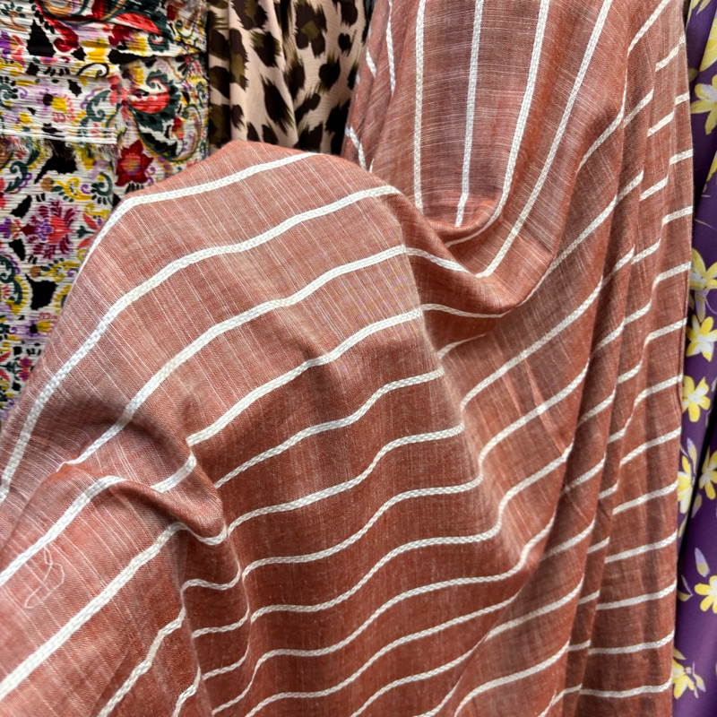 kain silky premium - kain silky slub premium - kain motif salur - kain katun silky motif salur - kai