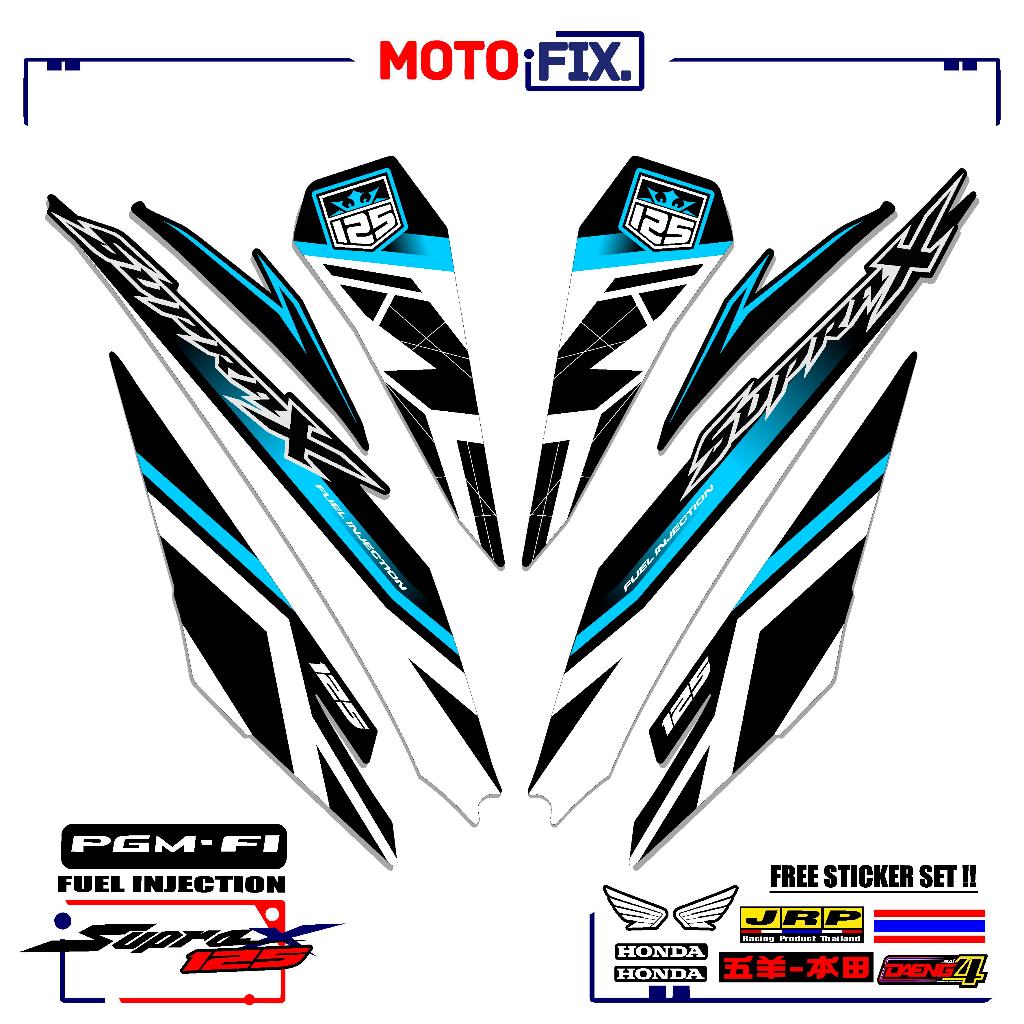 STRIPING MOTOR VARIASI SUPRA X 125 R FI/MT24/BATMAN/STICKER/STIKER POLET SUPRA X INJEKSI/WAVE 125i