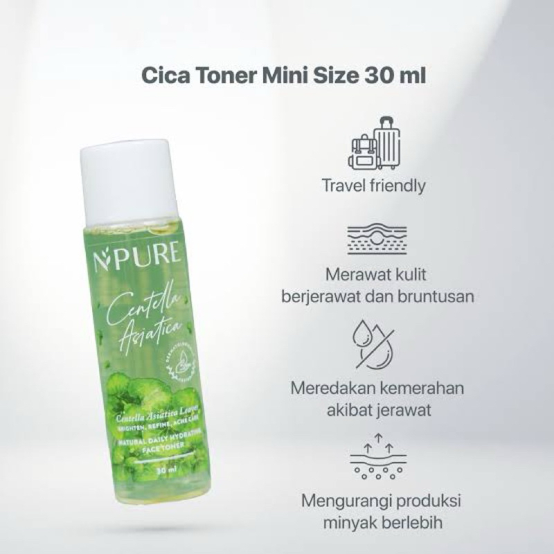 NPURE Cica Face Toner 30ml MINI TRAVEL SIZE Centella Asiatica 30ml travel size mini acne n’pure npur