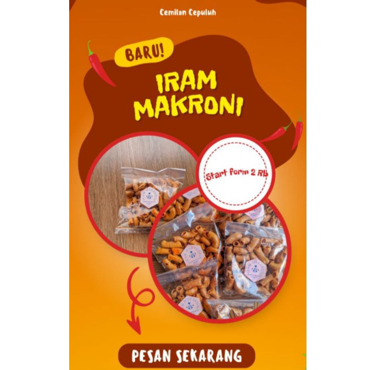 

MAKARONI IRAM Pedas Original beraroma daun jeruk (1Kg)