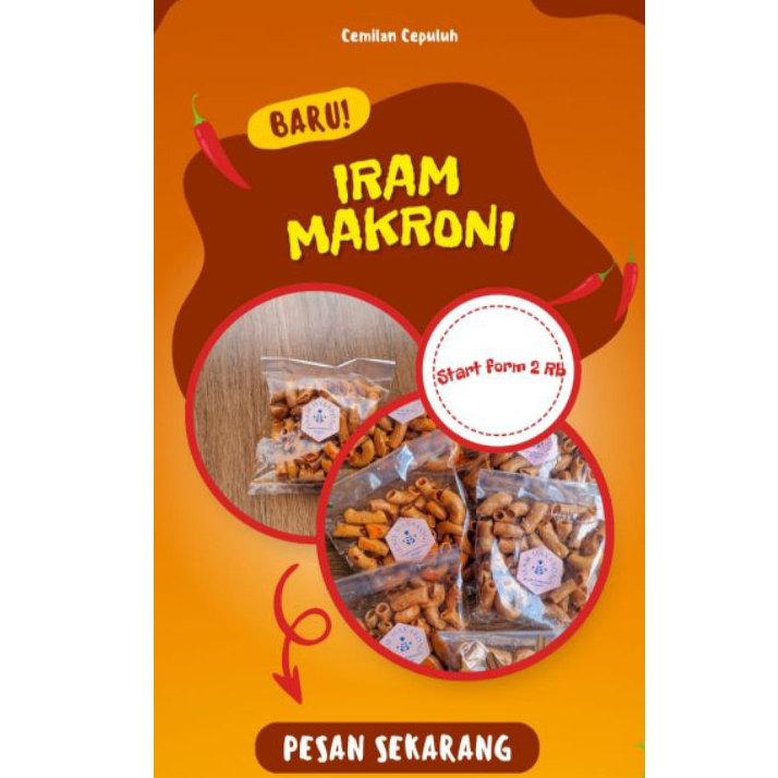 

MAKARONI IRAM Pedas Original beraroma daun jeruk (170G)