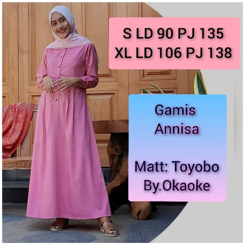 Gamis Annisa pink Oka oke