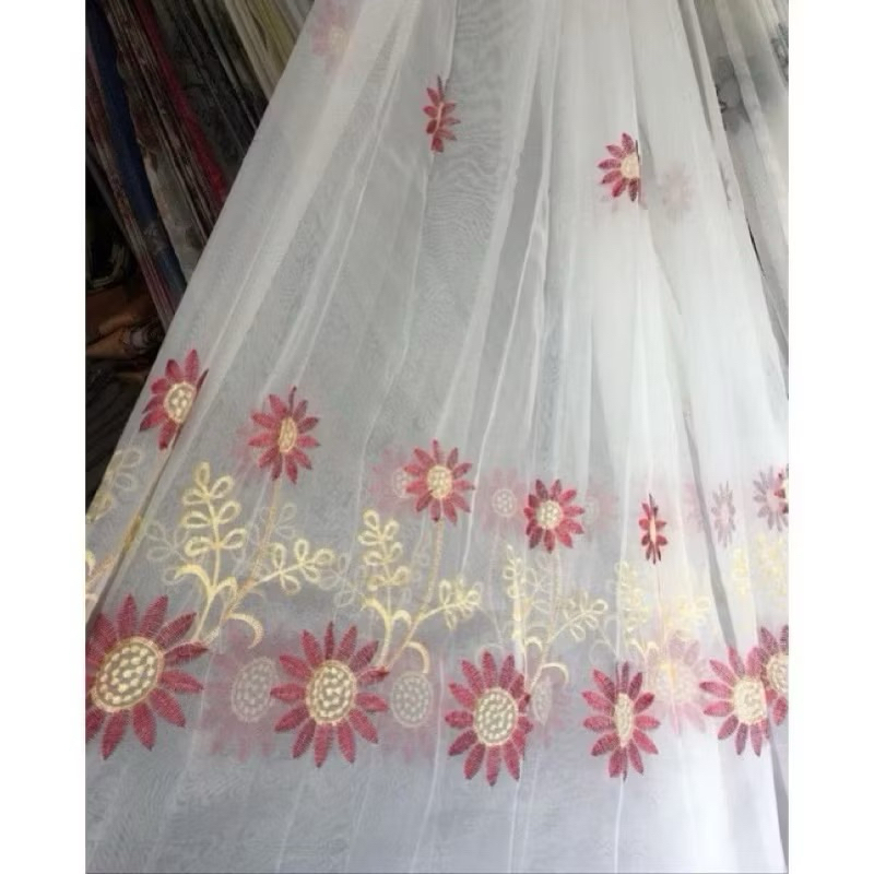 Vitrase Bordir Matahari Vitrase Dalaman Gorden putih dalaman Gorden