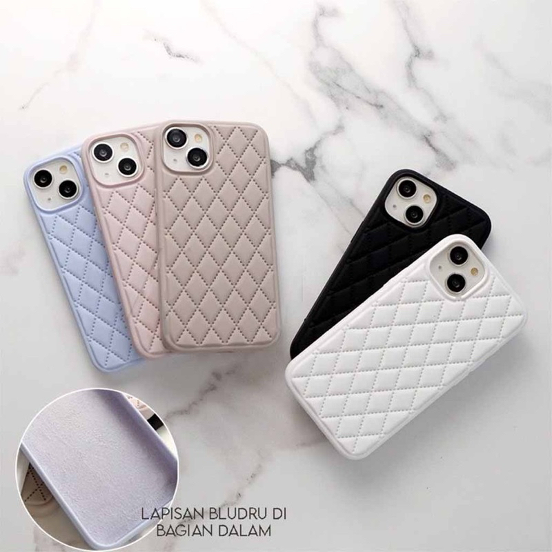 New Diamond Bludru Rhombic Silicone for Iphone X Xs Xr 11 12 13 14 15 16 16E 17 17AIR 18 Plus Pro Ma