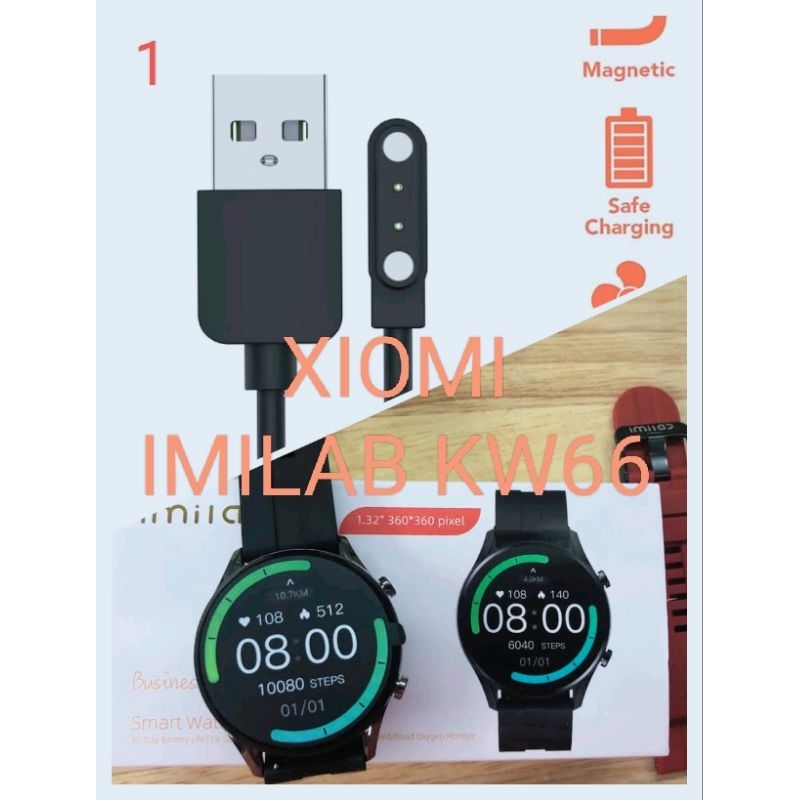 Xiomi Imilab Kw66 Smart Watch Kabel Charger Smartwatch Xiaomi Imilab KW66 Magnetic 2 Pin