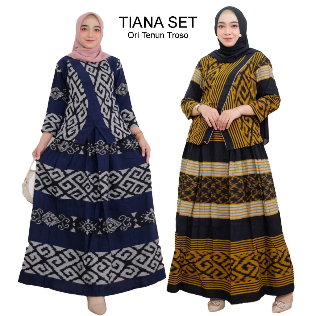Set Rok Blus Wanita Batik Etnic Tenun Troso