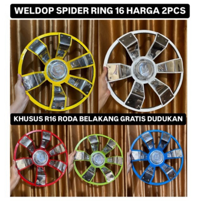 Weldop truck Spider AJ 6 daun belakang Ring 16