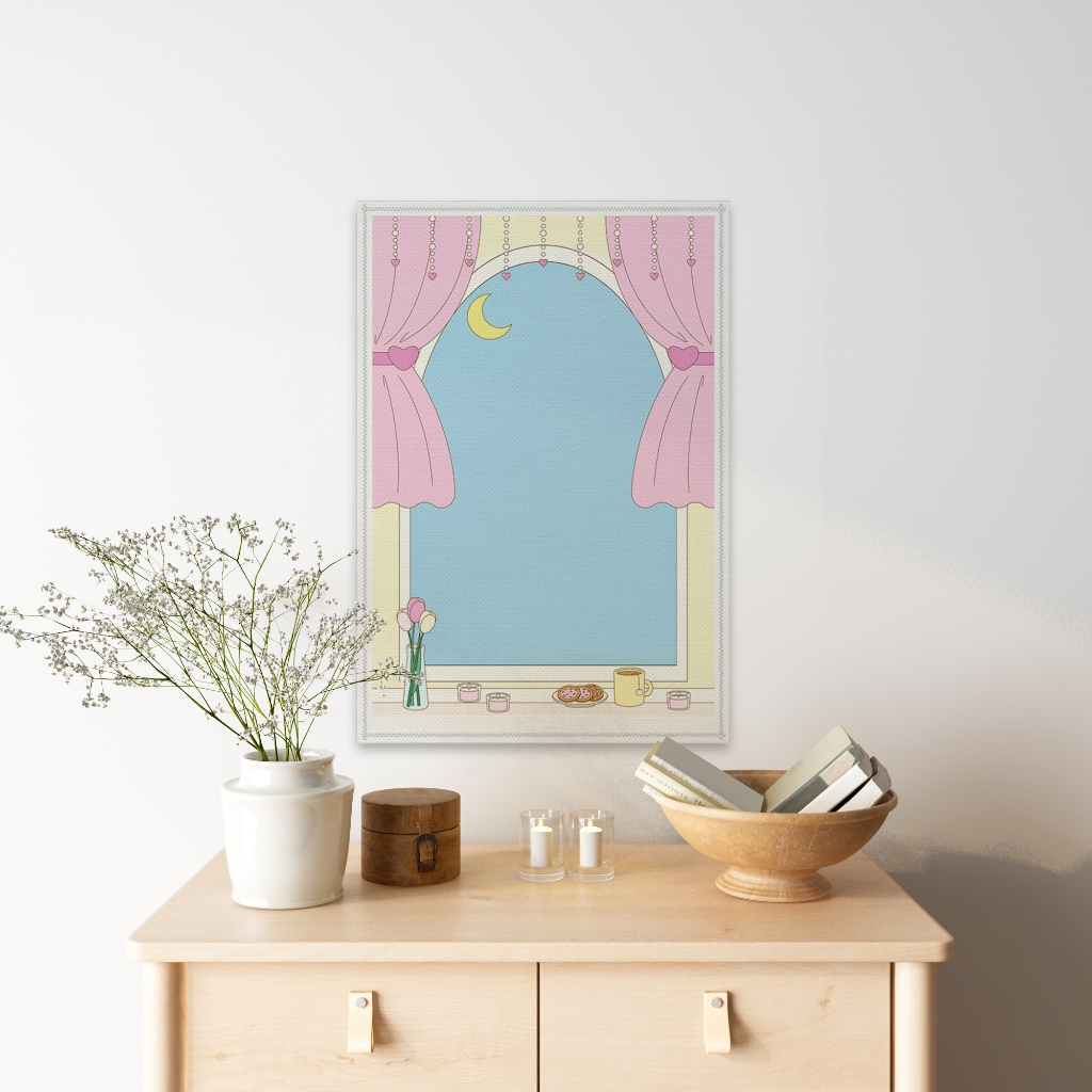 Kain Gantung Aesthetic | Poster Kain Aesthetic | Scenery Tappestry | Fabric Korean Style | Hiasan Di