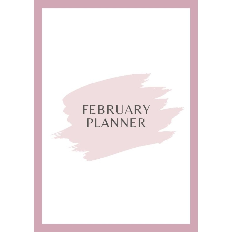 

February planner elegant