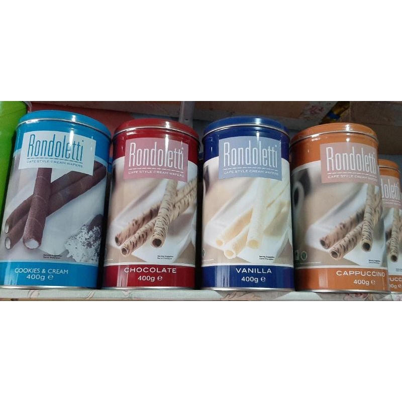 

Rondoletti Wafer Roll Astor Coklat Cappucino Vanila Cookies / Rondoletti Luxury Wafer 400g