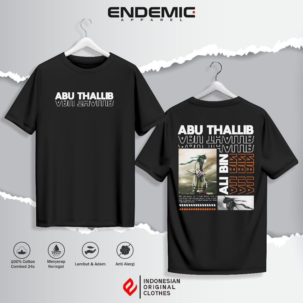 ENDEMIC - kaos islami ali bin abu thalib | kaos sahabat nabi katun combed 24s