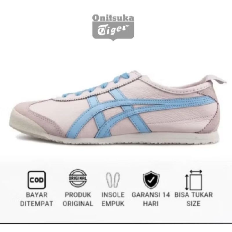 Sepatu wanita Onitsuka Tiger Mexico66 ORIGINAL Indo Pink Blue