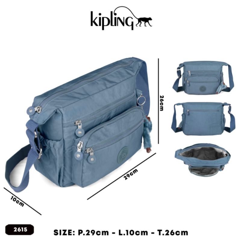 TERMURAH...TAS SELEMPANG WANITA KIPLING 2615 # NILON WATERPROOF# LARGE.