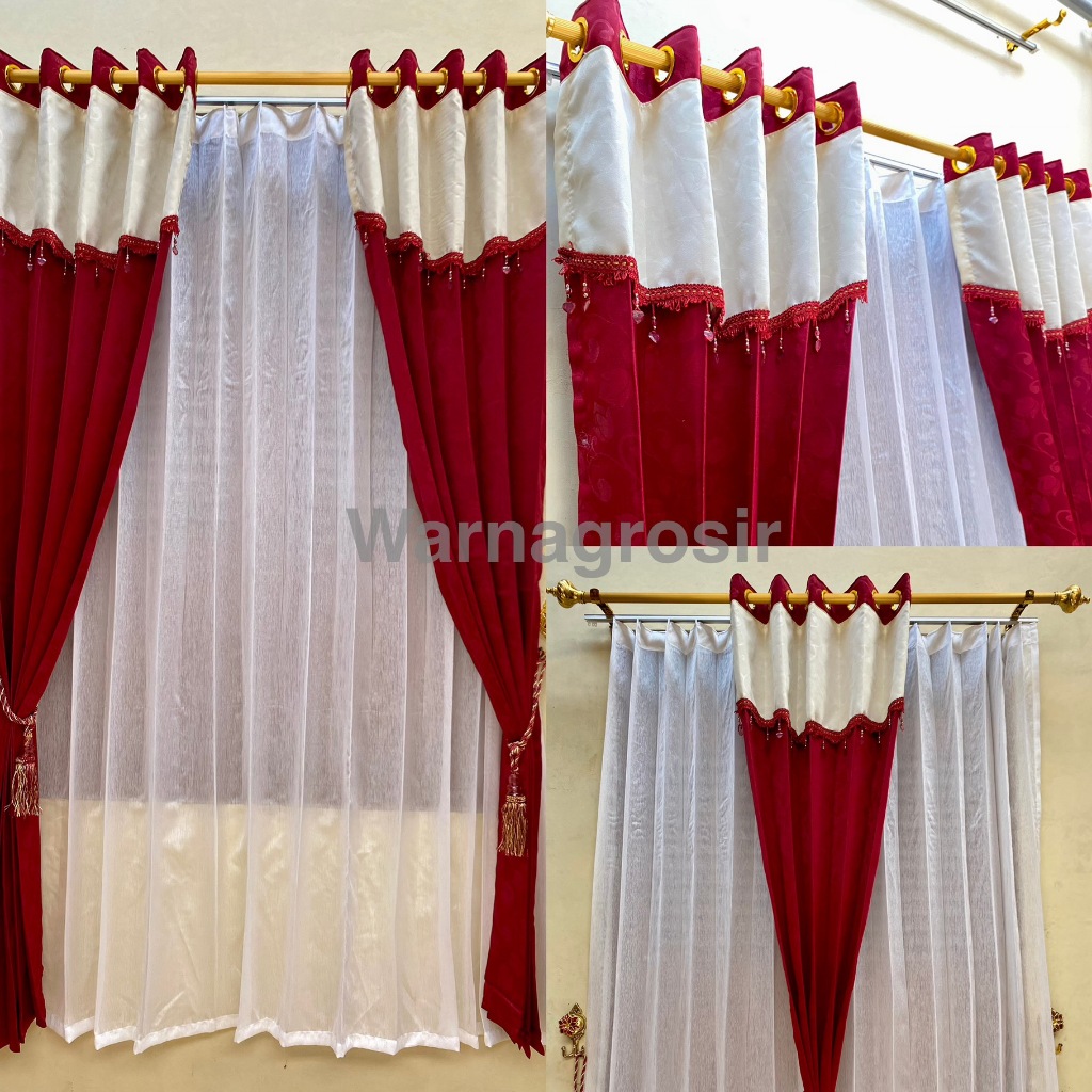 gorden rumbai renda kristal gorden poni rumbai gorden jendela/pintu gorden embos smokring