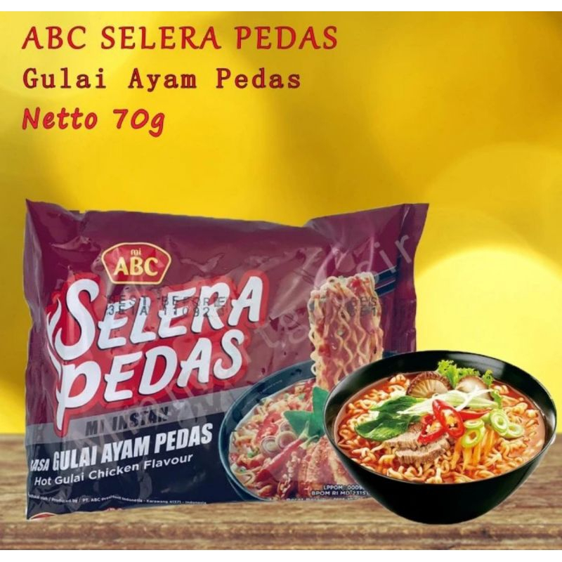 

Mi ABC Selera Pedas Rasa Gulai Ayam Pedas 70 gr