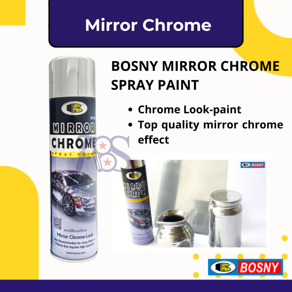 Mirror Chrome Spray Paint BOSNY / Cat semprot Chrome B123