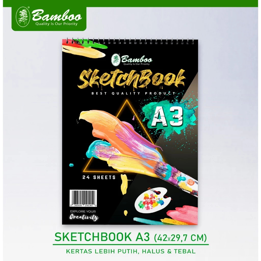 

Bamboo Sketch Book ukuran A3