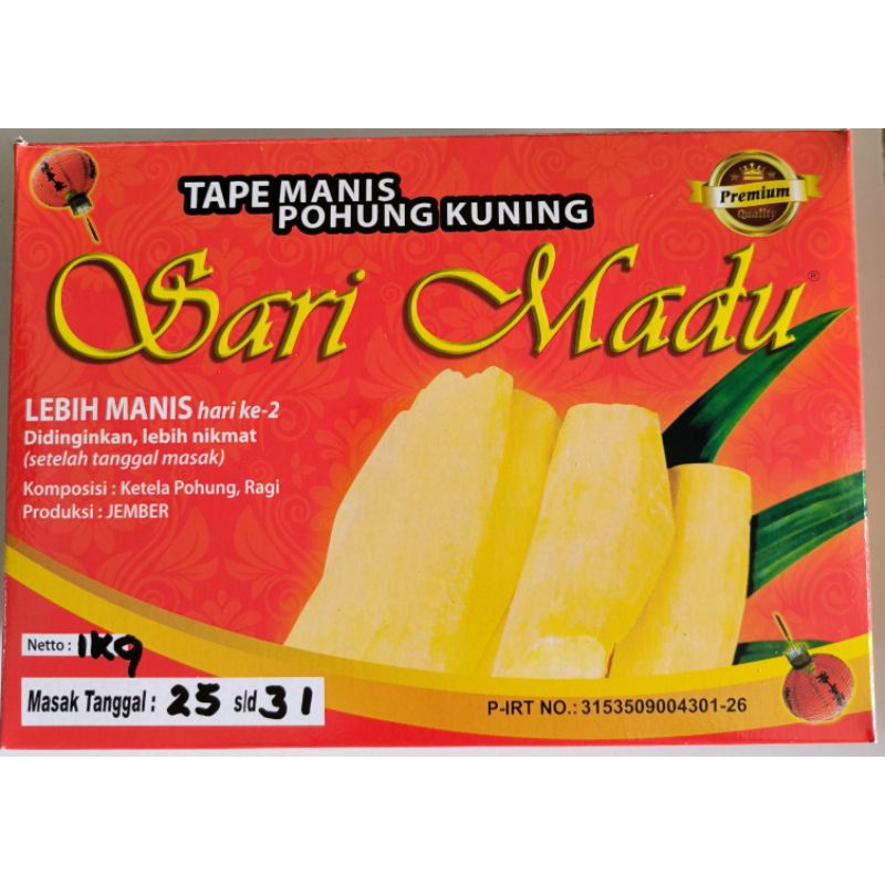 

Tape Sari Madu khas Jember 1Kg TERMURAH