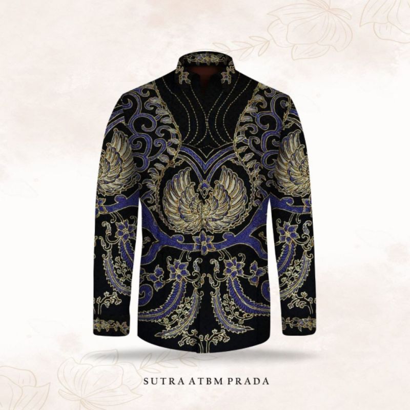 kain batik tulis prada emas bahan sutera batik tulis pria prada. er