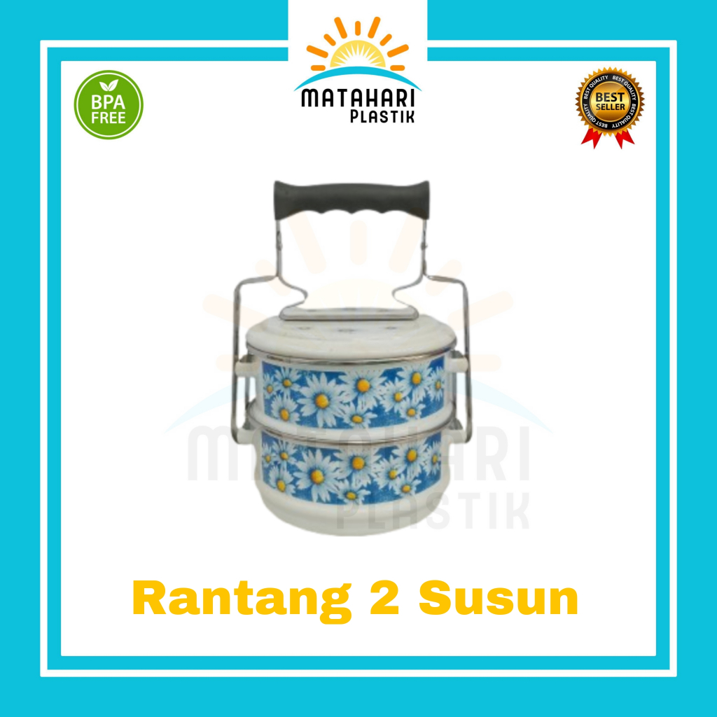 Rantang Flamboyan 2/14 Ideal/Rantang Susun 2/Rantang Enamel