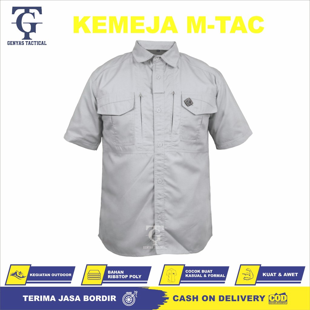 ATASAN BAJU TACTICAL LENGAN PENDEK MTAC RIPSTOP KEMEJA PDH PDL KERJA LAPANGAN OUTDOOR